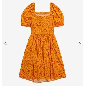 Disney Beauty and the Beast Enchanted Rose Floral Smocked Dress